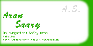 aron saary business card