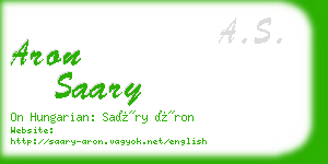 aron saary business card